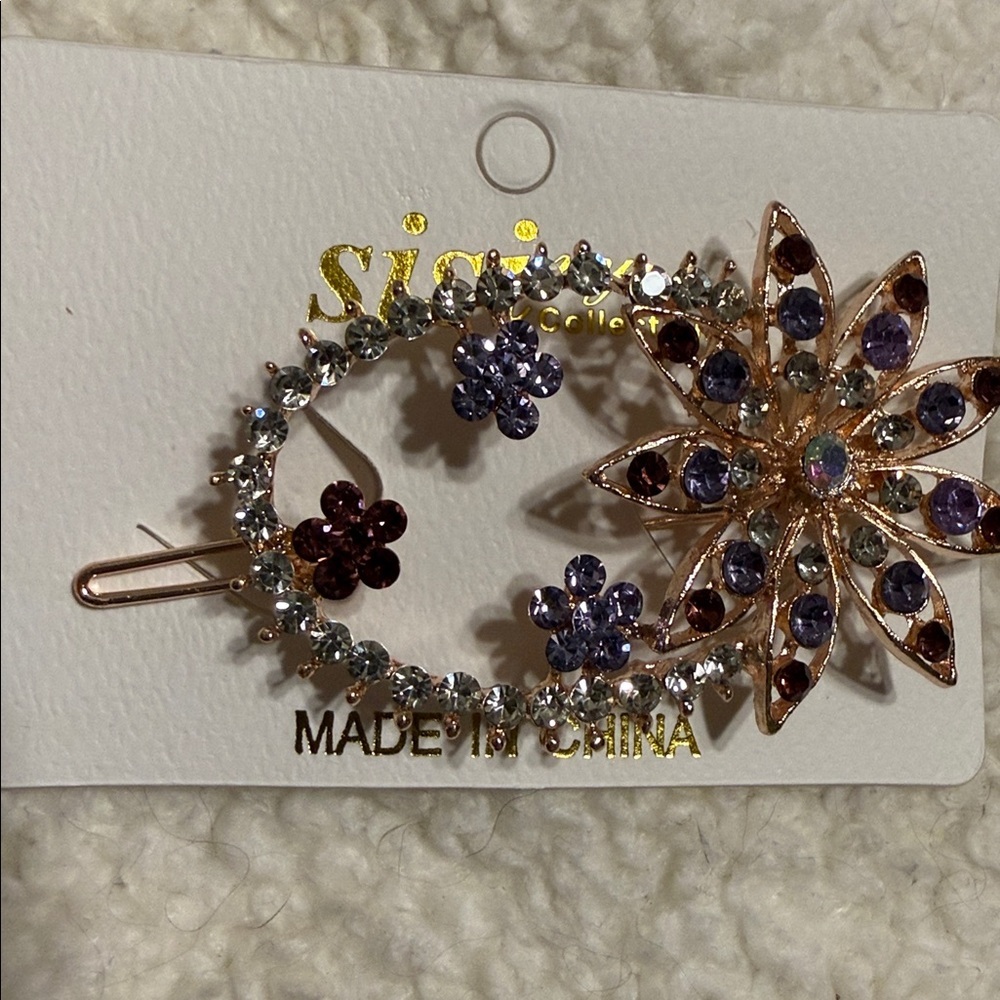 Women's Floral Hair Clips - Multicolor - Picture 4 of 8